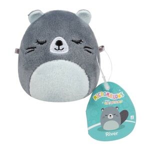 RIVER Squishmallows Beaver Micromallows 2.5" NWT Plush- S1